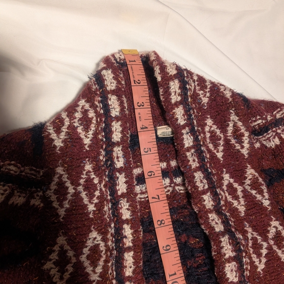 Anthropologie Moth Veras Cardigan Small Wine Red And Midnight Blue - Picture 7 of 15